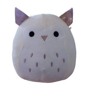 Squishmallows 8" Vee the Owl White & Gold No Tag GUC